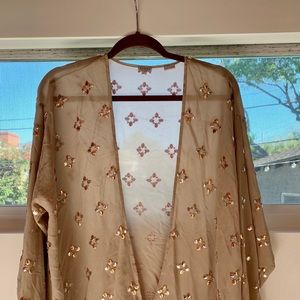 Rhode Resort Silk Beaded Shawl  m/l